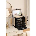 6-Layer Large Jewelry Box for Women (Black) alternate 1