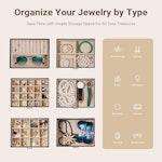 6-Layer Large Jewelry Box for Women (Black) alternate 3