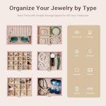 6-Layer Large Jewelry Box for Women (Pink) alternate 3