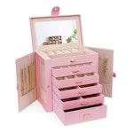 6-Layer Large Jewelry Box for Women (Pink) alternate 8