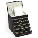 6-Layer Jewelry Organizer Box (Black) thumbnail