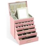 6-Layer Jewelry Organizer Box (Pink) thumbnail