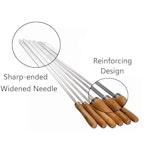 6-Pack Flat Blade BBQ Skewers with Wood Handles alternate 1