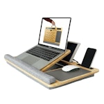 Bamboo Laptop Lap Desk with Cushion alternate 1