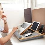 Bamboo Laptop Lap Desk with Cushion alternate 2
