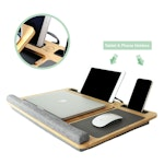 Bamboo Laptop Lap Desk with Cushion alternate 6