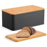 Bread Bin with Bamboo Lid (Black) alternate 1