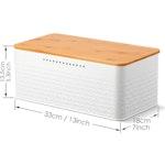 Bread Bin with Bamboo Lid (White) alternate 8