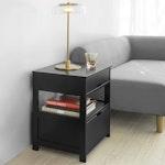 Black 2-Drawer Bedside Table alternate 4