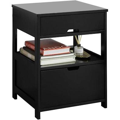 Black 2-Drawer Bedside Table cover