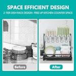 Dish Drying Rack 2-Tier Kitchen Drainer alternate 6