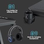 Compact Carbon Fiber Gaming Desk 100x60cm alternate 6