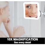 Cordless LED Makeup Mirror 10X with Suction Cup alternate 2