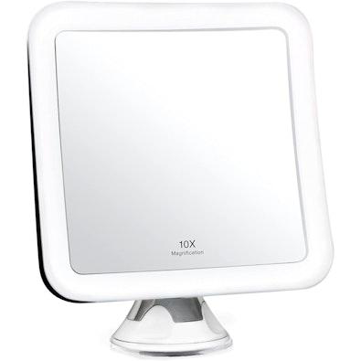 Cordless LED Makeup Mirror 10X with Suction Cup cover