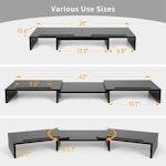 Dual Monitor Stand with Adjustable Shelves alternate 1
