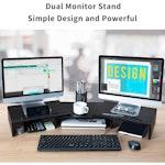 Dual Monitor Stand with Adjustable Shelves alternate 2
