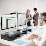 Dual Monitor Stand with Adjustable Shelves alternate 3