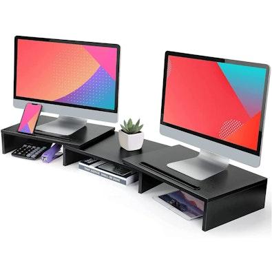 Dual Monitor Stand with Adjustable Shelves cover