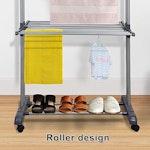 Folding Clothes Drying Rack with Wheels alternate 5