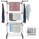 Folding Clothes Drying Rack with Wheels alternate 7