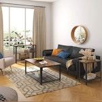 Industrial 2-Tier Side Table with Mesh Frame alternate 1