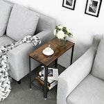 Industrial 2-Tier Side Table with Mesh Frame alternate 2