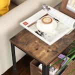 Industrial 2-Tier Side Table with Mesh Frame alternate 7