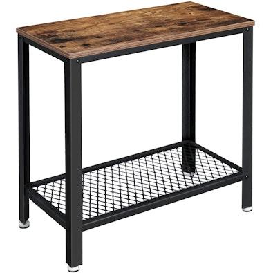Industrial 2-Tier Side Table with Mesh Frame cover