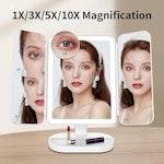 LED Trifold Makeup Mirror Magnification alternate 1