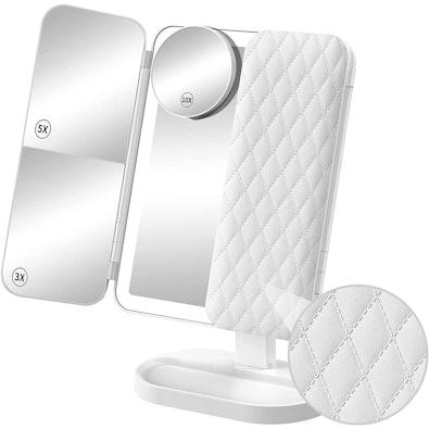 LED Trifold Makeup Mirror Magnification cover