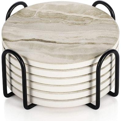 Marble Ceramic Coasters (Set of 6) cover