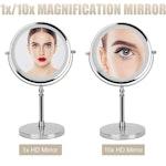 Rechargeable LED Makeup Mirror with 3 Light Modes alternate 2