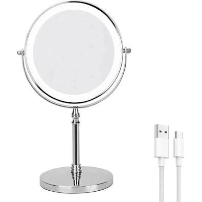 Rechargeable LED Makeup Mirror with 3 Light Modes cover