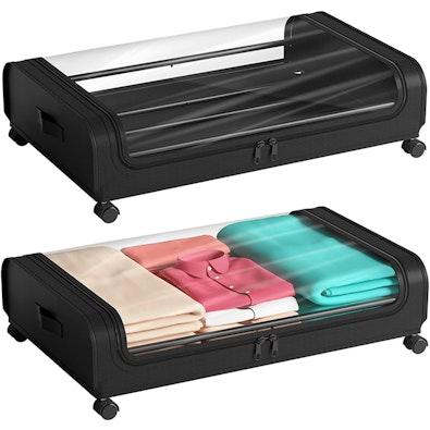 Set 2 Pcs XXL Under Bed Rolling Storage cover
