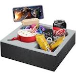 Wooden Couch Cup Holder Tray with Phone Holder alternate 1