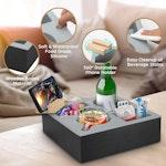 Wooden Couch Cup Holder Tray with Phone Holder alternate 4
