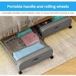 XXL Under Bed Rolling Storage Containers (Grey) alternate 4