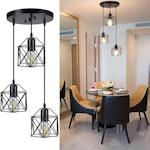 Vintage 3-Light Pendant Light - E27 Base