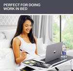 Laptop Bed Desk with Storage - Black alternate 1
