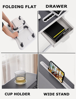 Laptop Bed Desk with Storage - Black alternate 6