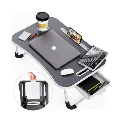 Laptop Bed Desk with Storage - Black cover