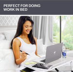 Laptop Bed Desk with Storage - White alternate 1