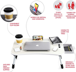 Laptop Bed Desk with Storage - White alternate 4