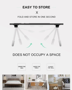 Laptop Bed Desk with Storage - White alternate 6