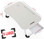 Laptop Bed Desk with Storage - White alternate 8