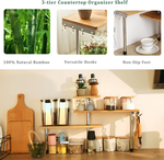 3 Tier Bamboo Corner Spice Rack with Hooks alternate 4