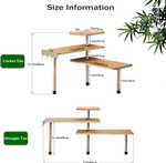 3 Tier Bamboo Corner Spice Rack with Hooks alternate 5
