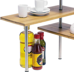 3 Tier Bamboo Corner Spice Rack with Hooks alternate 7