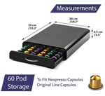 Coffee Pod Holder Metal Drawer for 60 Capsules alternate 4