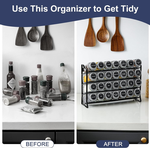 4 Tier Spice Rack Organiser with 28 Glass Jars alternate 2